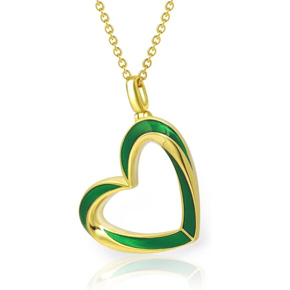 Women's Tender Tilted Heart Pendant Necklace Adjustable Cable Chain